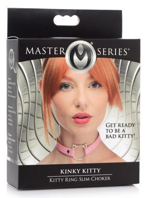 Чокер Master Series Kinky Kitty Ring Slim Choker - Pink SX1185 фото