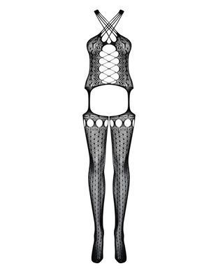 Бодистокинг Obsessive Bodystocking G313 S/M/L, шнуровка, геометрический декор SO7237 фото