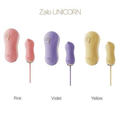 Набор 2в1 Zalo &mdash; UNICORN Pink, виброяйцо + вакуумный стимулятор SO6684 фото
