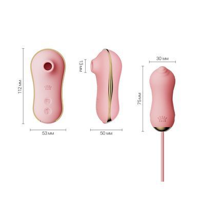 Набор 2в1 Zalo &mdash; UNICORN Pink, виброяйцо + вакуумный стимулятор SO6684 фото