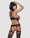 Бодистокинг Obsessive Bodystocking G313 S/M/L, шнуровка, геометрический декор SO7237 фото 2