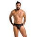 Мужские трусы с цепочкой Passion 030 SLIP TOM L/XL Black, экокожа, открытые ягодицы SO7561 фото 3