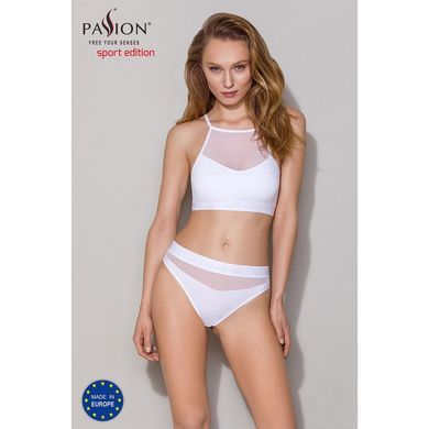 Спортивный топ с прозрачной вставкой Passion PS006 TOP L, white SO4243 фото