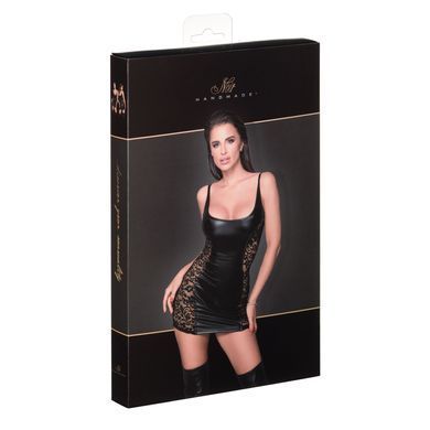 Платье с кружевными вставками Noir Handmade F229 Powerwetlook dress with lace inserts, M SX0098 фото