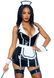 (SALE) Виниловый костюм горничной Leg Avenue Vinyl Naughty Maid M, платье, фартук, манжеты, чепчик SO7993 фото 1