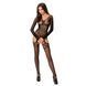 Бодистокинг Passion BS055 black, комбинезон, имитация чулок и пояса, длинный рукав, закрытое плечо PBS055B фото 3
