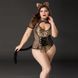 Эротический костюм кошечки JSY &laquo;Императрица Китти&raquo; Plus Size, Black, боди, шнуровка, хвост, ушки SO8360 фото 2