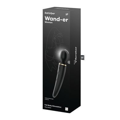 Вибромассажер Satisfyer Wand-er Woman (Black/Gold), водонепроницаемый, мощный, размер XXL SO3456 фото