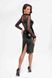 Платье Noir Handmade F310 Sublime, S, black, миди, мокрый эффект, верх &mdash; сетка, длинный рукав SX0297 фото 2