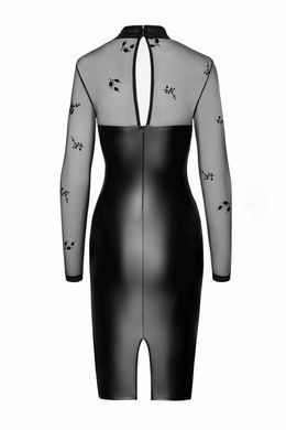 Платье Noir Handmade F310 Sublime, M, black, миди, мокрый эффект, верх &mdash; сетка, длинный рукав SX0298 фото