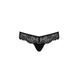 Кружевные трусики-танга с атласным бантиком Passion NAJA THONG L/XL, black SO5364 фото 5