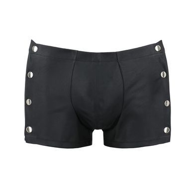 Мужские кожаные боксеры с заклепками Passion 048 SHORT DAVID L/XL Black SO7615 фото