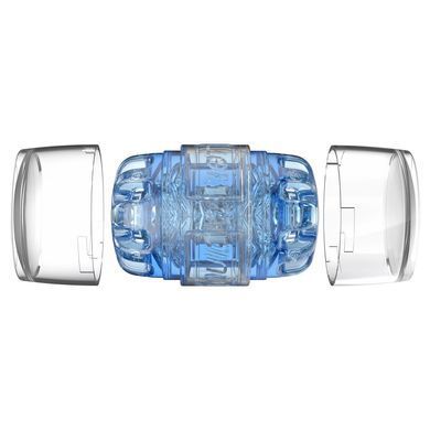 Мастурбатор Fleshlight Quickshot Turbo Blue Ice, компактный, сквозной, подойдет для пар и минета SX0678 фото