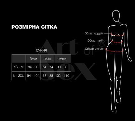 Сексуальное платье из сетки Art of Sex - Sharlotte черно-красное L-2XL SX2439 фото