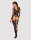 Бодистокинг Obsessive Bodystocking G320 S/M/L, чулки, боди, декор в виде линий SO7241 фото 4