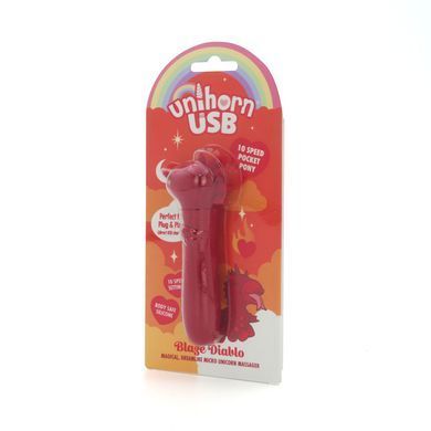 Вибратор-единорожка Unihorn USB Bullet &ndash; Blaze Diablo вибропуля, USB-зарядка, 10 режимов SX2859 фото