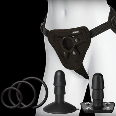 Набор для страпона Doc Johnson Vac-U-Lock Dual Density Experienced Set, диаметр 2&times;7см, 7,7см SO1990 фото