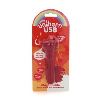 Вибратор-единорожка Unihorn USB Bullet &ndash; Blaze Diablo вибропуля, USB-зарядка, 10 режимов SX2859 фото
