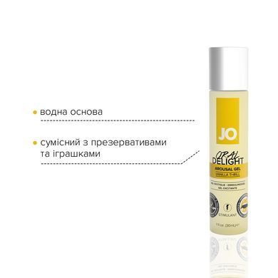Гель для оральных ласк JO Oral Delight Vanilla Thrill (30 мл), эффект холод-тепло SO1495 фото