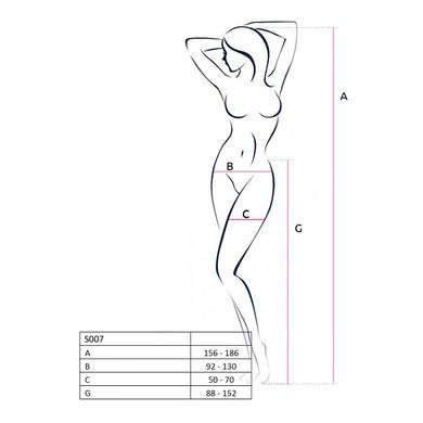Эротические колготки-бодистокинги Passion S025 One Size, Red, имитация ажурных чулочков с пояском PSS025R фото