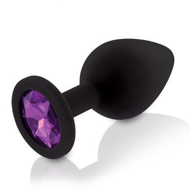 Набор силиконовых анальных пробок с кристаллом Rianne S: Booty Plug Set Black, диаметр 3,2см, 3,5см, 4,2см SO3889 фото