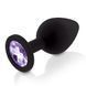 Набор силиконовых анальных пробок с кристаллом Rianne S: Booty Plug Set Black, диаметр 3,2см, 3,5см, 4,2см SO3889 фото 3