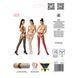 Эротические колготки-бодистокинги Passion S025 One Size, Red, имитация ажурных чулочков с пояском PSS025R фото 5