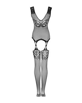 Бодистокинг Obsessive Bodystocking G323 XL/XXL black, рисунок пчелы и бабочки SO7244 фото