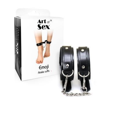 Поножи из экокожи Art of Sex - Emoji Ankle cuffs SX0514 фото