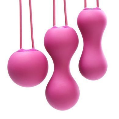 Набор вагинальных шариков Je Joue - Ami Fuchsia, диаметр 3,8-3,3-2,7см, вес 54-71-100гр + подарок косметичка SO3044 фото