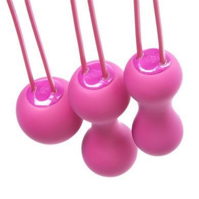 Набор вагинальных шариков Je Joue - Ami Fuchsia, диаметр 3,8-3,3-2,7см, вес 54-71-100гр + подарок косметичка SO3044 фото