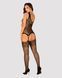 Бодистокинг Obsessive Bodystocking G323 XL/XXL black, рисунок пчелы и бабочки SO7244 фото 4