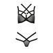 Комплект белья Passion Exclusive HAGAR SET XXL/XXXL, black, стрэпы, трусики и лиф PS24706 фото 5