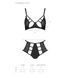 Комплект белья Passion TASMINA SET S/M black, лиф, высокие трусики с корсетом сзади SO8491 фото 5
