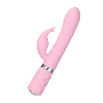 Роскошный кролик с ротацией и вибрацией Pillow Talk Lively, Pink, кристалл Сваровски SO6856 фото