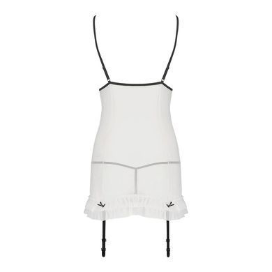 Сорочка прозрачная с пажами Passion ORIHIME CHEMISE S/M, white, трусики, стрэпы EL16405 фото
