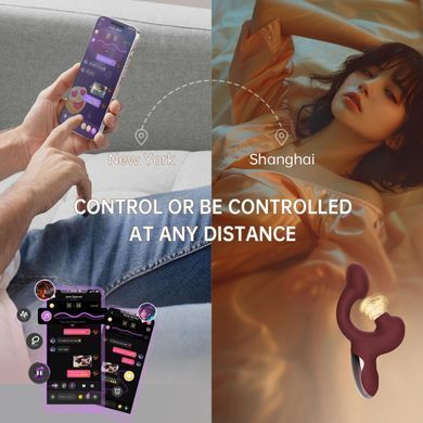 Смарт-вибратор Magic Motion Ponder Blue, двойная стимуляция, виброяйцо+язычок для клитора SX3229 фото