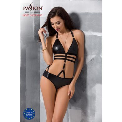 Боди монокини под латекс Passion Exclusive LAMIS BODY L/XL, black PS24801 фото