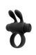 Эрекционное виброкольцо S Pleasures Premium Rabbit Ring, черное, со съемной вибропулей и ушками SX1608 фото 1