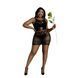 Платье-бодистокинг Moonlight Plus Model 01 XL-XXXL Black, мини, без рукавов SO8192 фото 1