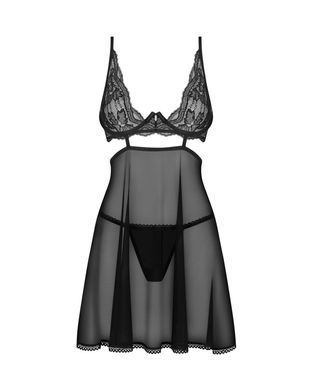 Бэби-долл Obsessive Nutris babydoll & thong XS/S SX1163 фото