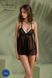 Пеньюар Passion KERRIA CHEMISE black, XXL/XXXL, кружевной верх, трусики в комплекте SX0490 фото 6