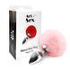 Металлическая анальная пробка М Art of Sex - Metal Butt plug Rabbit Tail Soft pink, диаметр 3,4 см SO6692 фото 3