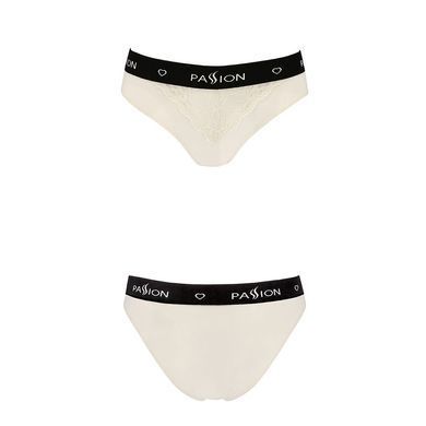 Трусики с широкой резинкой и кружевом Passion PS001 PANTIES XL, ecru SO4166 фото