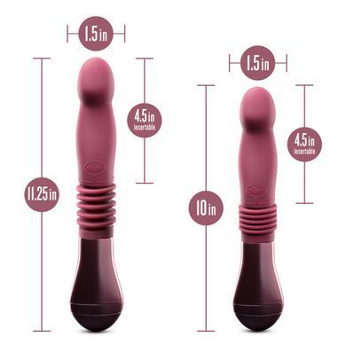 Пульсатор для точки G Blush Temptasia &ndash; Trixie Thrusting Dildo &ndash; Wine Red, 3 скорости SO8835 фото