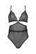 Боди Passion AMBERLY BODY black, L/XL, открытая спина, низ стринги SX0455 фото 3