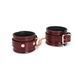 Кожаные наручники Liebe Seele Wine Red Wrist Cuffs, съемная цепочка-крепление SO9452 фото 2