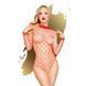 Боди Penthouse Scandalous S/L Red, крупная сетка, высокий воротник, длинные рукава SO6461 фото 1
