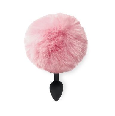 Силиконовая анальная пробка М Art of Sex - Silicone Butt plug Rabbit Tail Pink, диаметр 3,5 см SO6693 фото