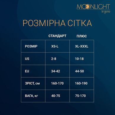 Платье-бодистокинг Moonlight Plus Model 03 XL-XXXL Black, миди, длинный рукав SO8194 фото
